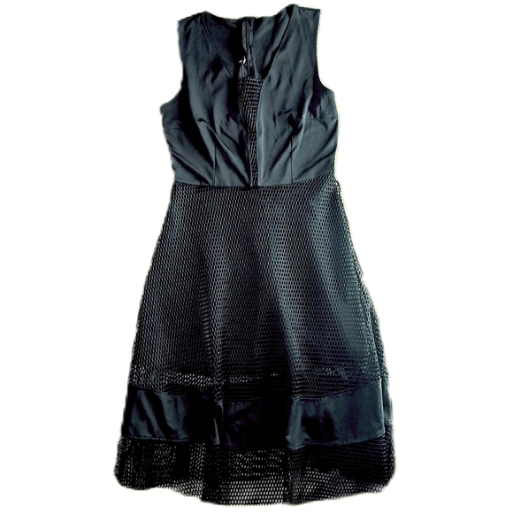 COPY - Whimsigoth midi length netted two layered black dress women's size large - Picture 6 of 16